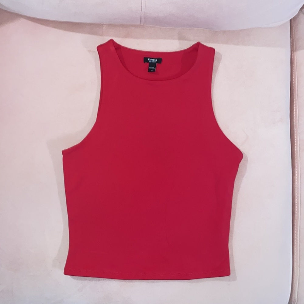 Express Body Contour High Compression High Neck Cropped Tank